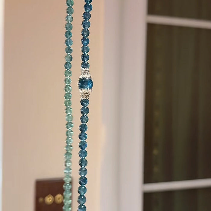 Wholesale Stacked Hand String Round Bead Zirconia Elastic Rope Versatile High Beauty Clavicle Chain