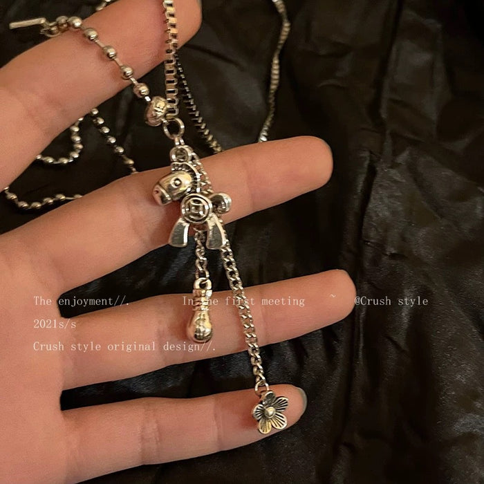 Wholesale Vintage necklace accessories, niche personality, collarbone chain, high-end sweater, sweatshirt chain, neck chain