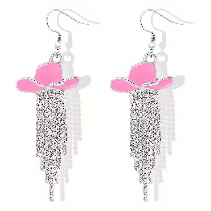 Wholesale Alloy Electroplated Fringe Earrings Geometric Shape Fashion Accessory MOQ≥2