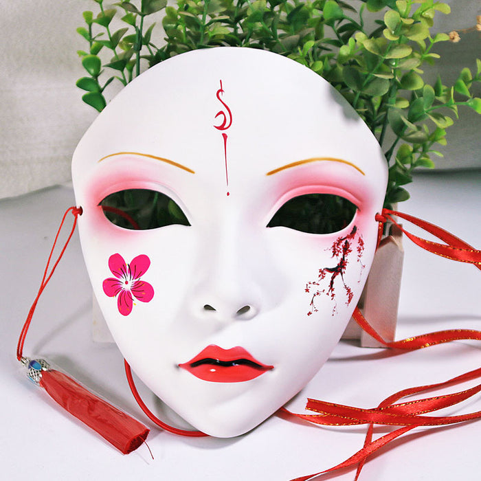 Wholesale Animistic Internet Celebrity Adult Party Mask Full Face Chinese Style Hand-painted Decoration Hanfu Accessories Members Exclusive