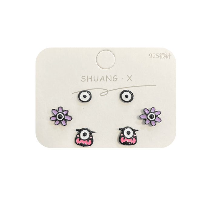 Wholesale Cartoon Monster Alloy Earrings JDC-ES-Shuangx012