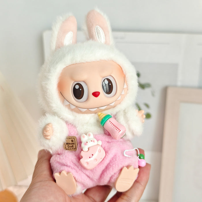 Wholesale Sitting 15cm Party Clothes Mini Doll Clothes Sweet Pink Strap Pants