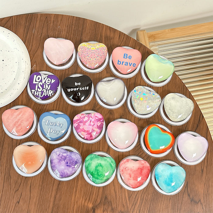 Wholesale Glass Heart-Shaped Phone Airbag Stand