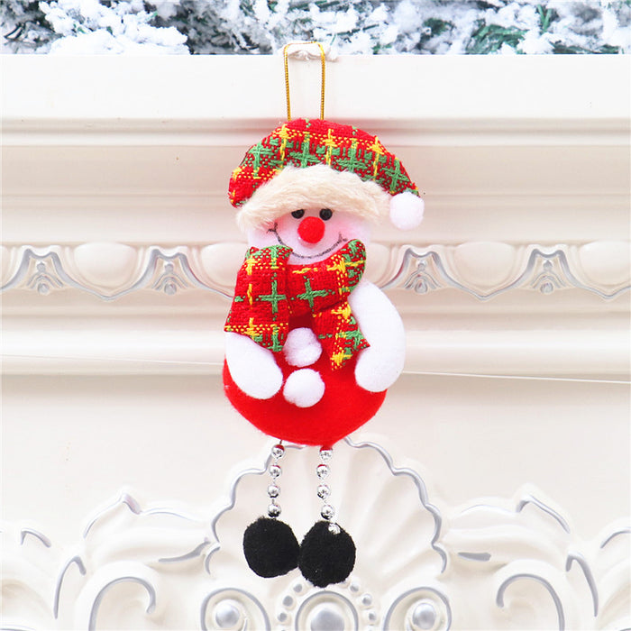 Wholesale Christmas Decorations Small Pendant Christmas Tree Fabric Pendant Elder Elk Doll Small Hanging Window Small Pendant