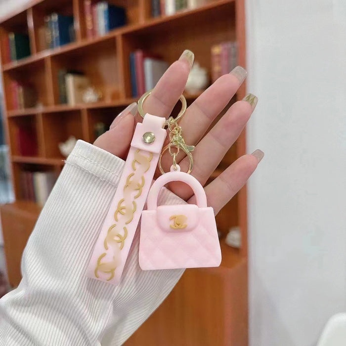 Wholesale Cartoon keychain silicone mini bag pendant car keychain fashion gift