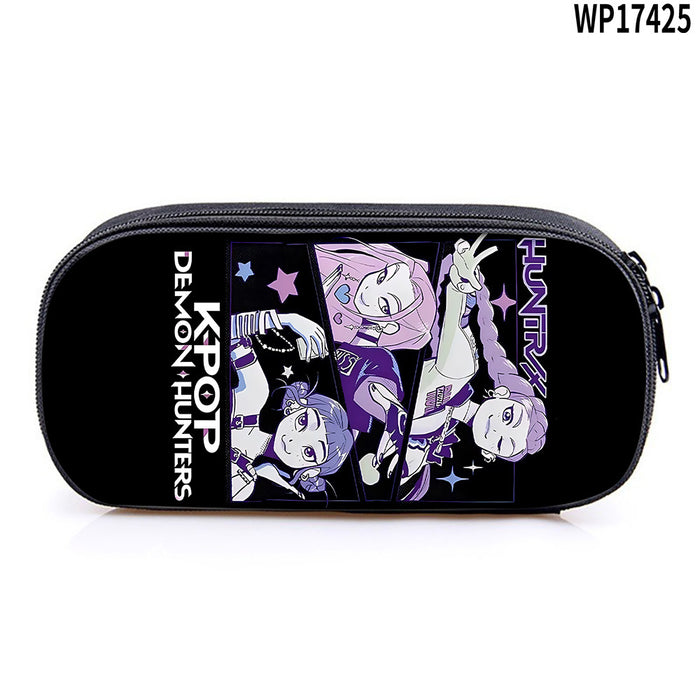 Wholesale K-POP Printed pencil case,  primary and secondary school stationery bag