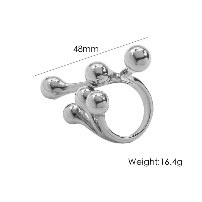 Wholesale PunK Style Stainless Steel 18K Gold Ring Non-fading Jewelry Accessories Open Ring Manufacturer