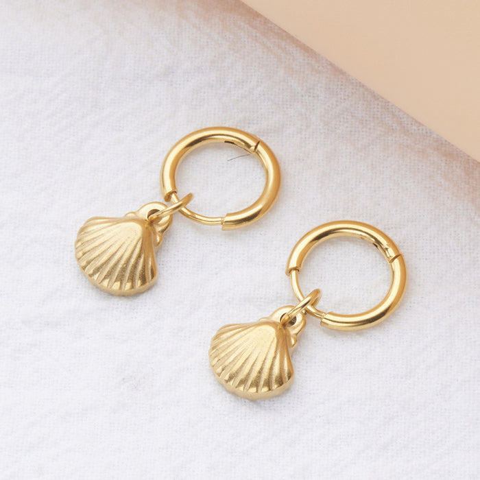 Wholesale jewel stainless steel starfish pendant earrings geometric