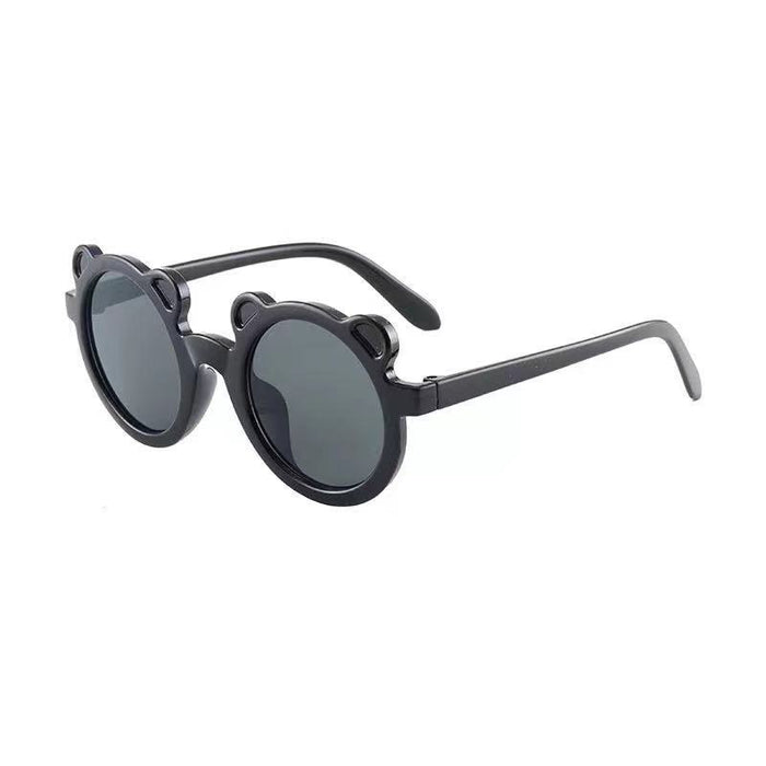 Wholesale Baby sunglasses matte children's sunglasses trendy round frame retro mocha mirror