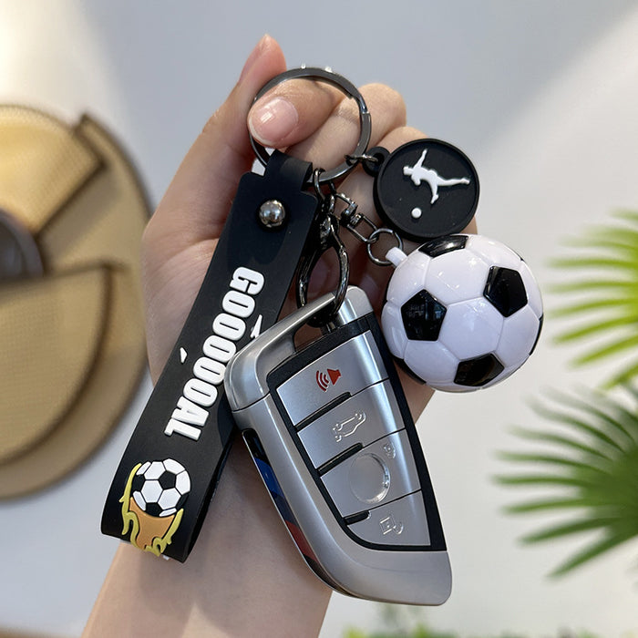 Wholesale Simulated Mini Football Keychain Football Match Souvenir Gift Acrylic Backpack Pendant