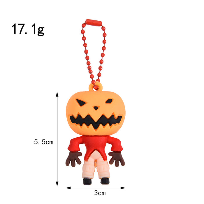 Wholesale  keychain trick-or-treating ghost pumpkin keychain  pendant chain skull ghost key chain