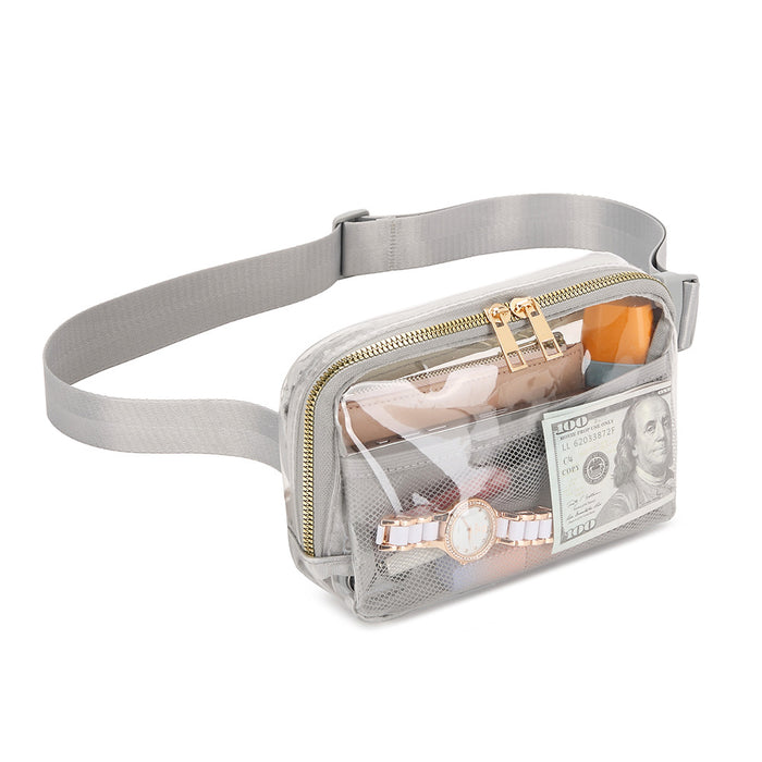 Wholesale PVC Waterproof Transparent Sports Waist Bag Messenger Bag JDC-SD-HanDuo004