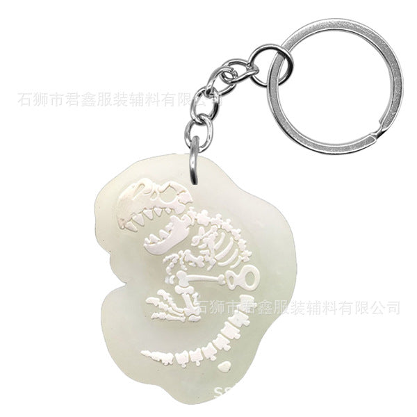 Wholesale Dinosaur Fossil Keychain  Pvc Luminous Keychain