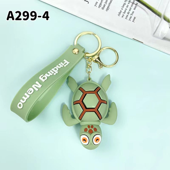 Wholesale cartoon sea animal shark turtle key chain pendant bag car key chain accessories