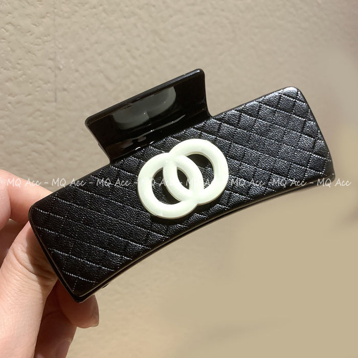 Wholesale Hairpin Leather Grab Clip Grab Clip Advanced Sense Square Shark Clip