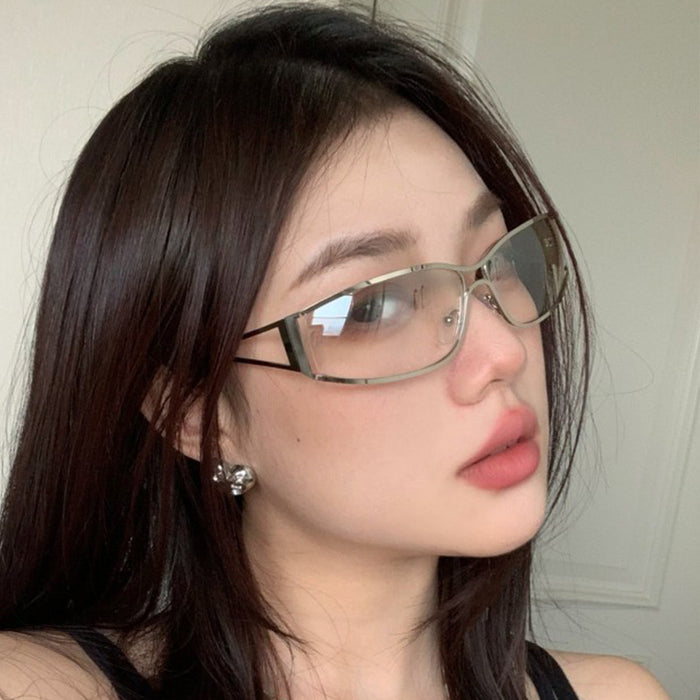 Wholesale Personalized sunglasses, hollow metal sunglasses, cycling narrow frame sunglasses