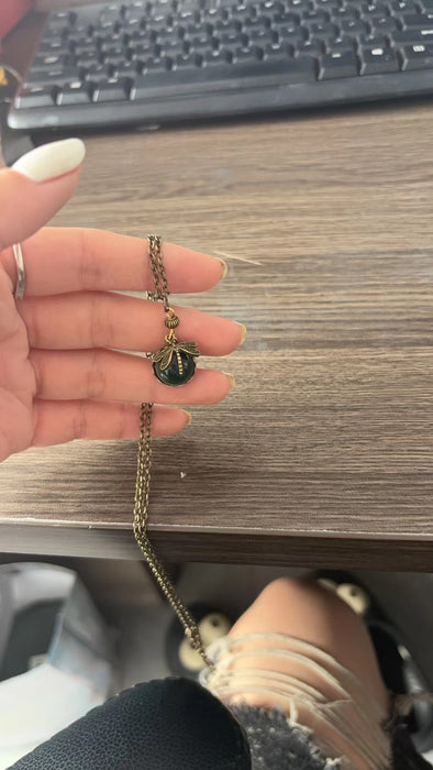 Wholesale Creative retro green crystal pendant necklace, personalized fashion party jewelry