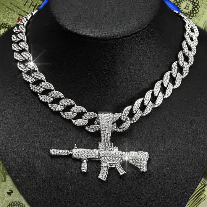 Wholesale Diamond Pendant Alloy Men's Necklace JDC-NE-QingR016
