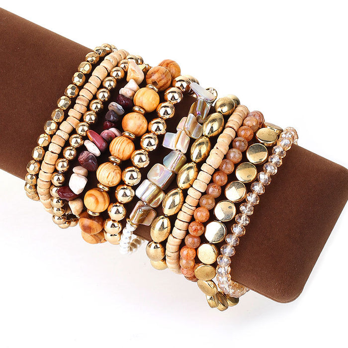 Wholesale 12 Bohemian Handmade Bracelet Set JDC-BT-Gute001