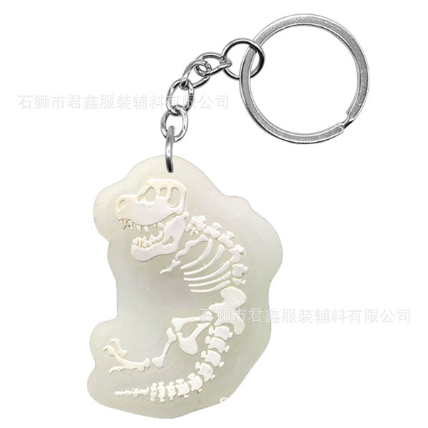 Wholesale Dinosaur Fossil Keychain  Pvc Luminous Keychain