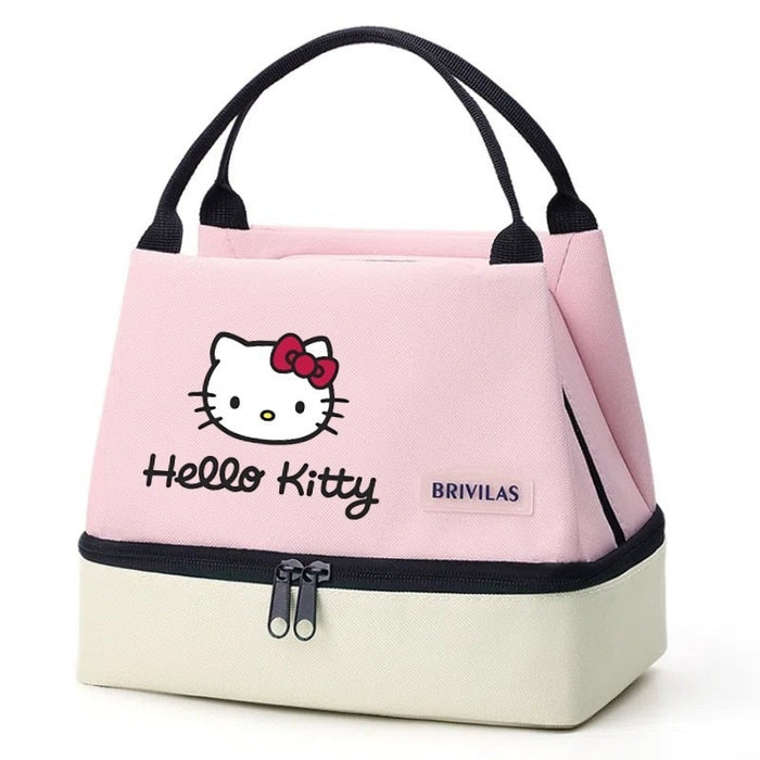 Wholesale Contrasting Color Printed Double-Layer Insulated Bag Ice Bag Outing Lunch Bag