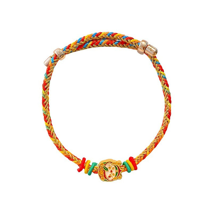 Wholesale colorful rope children hand woven red rope five color bracelet