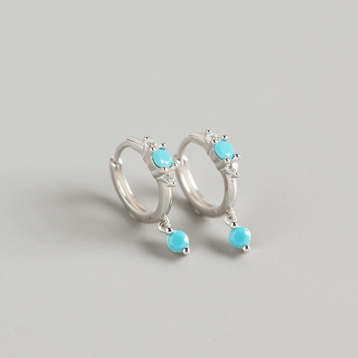 Wholesale Blue turquoise sophisticated and versatile earrings