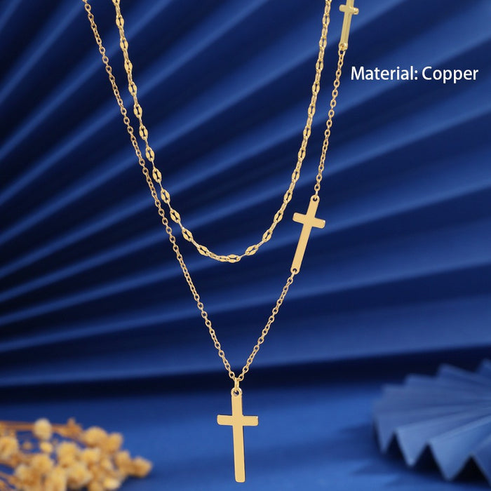 Wholesale Cross Series Copper Pendant Necklace