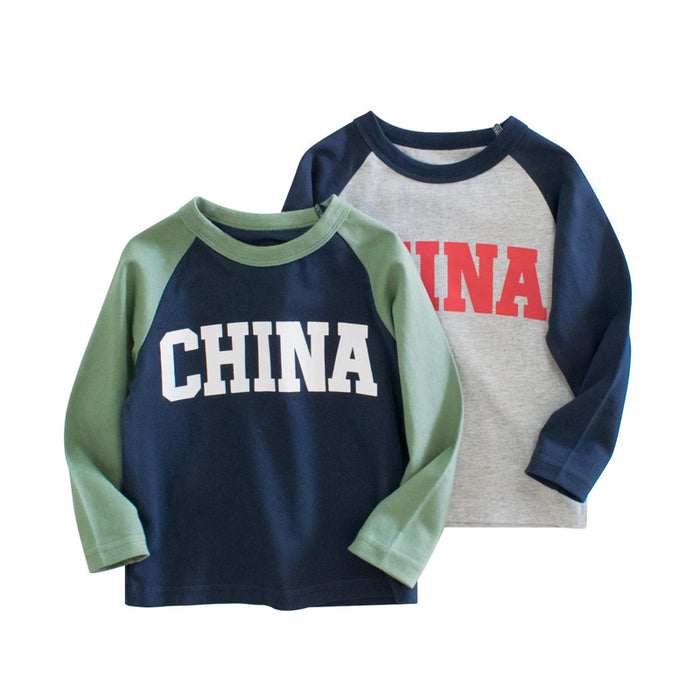 Wholesale Children's Clothing, Boys' Long Sleeved T-shirts Children's Base Shirts JDC-CTS-SXZB002