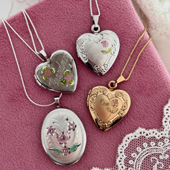 Wholesale Heart-Shaped Oval Pattern Lettering Retro Multi-Style Photo Box Necklace