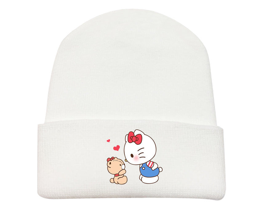 Wholesale  Knitted Hat Pattern Velvet Hat Curled Warm Protection Hat