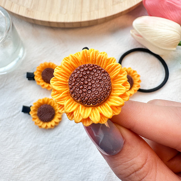 Wholesale Sunflower Plastic Hair Clip JDC-HC-Leiyang003