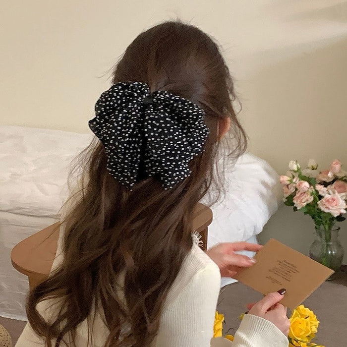 Wholesale Bow Grab Clip Elegant Fashion Chiffon Half Grab Hair Accessories Women's Hairpin Clip