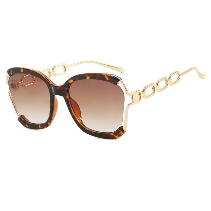 Wholesale Personalized Chain Square Frame Sunglasses Sunglasses, New Fashionable UV Resistant Sunglasses