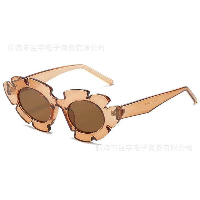 Wholesale New Sunflower Sunglasses Fashionable Flower Shaped Funny Decorative Sunglasses Glasses