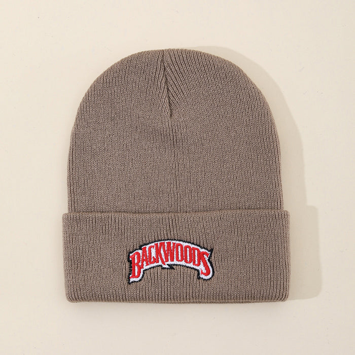 Wholesale Autumn and winter casual wool hat embroidered knitted hat