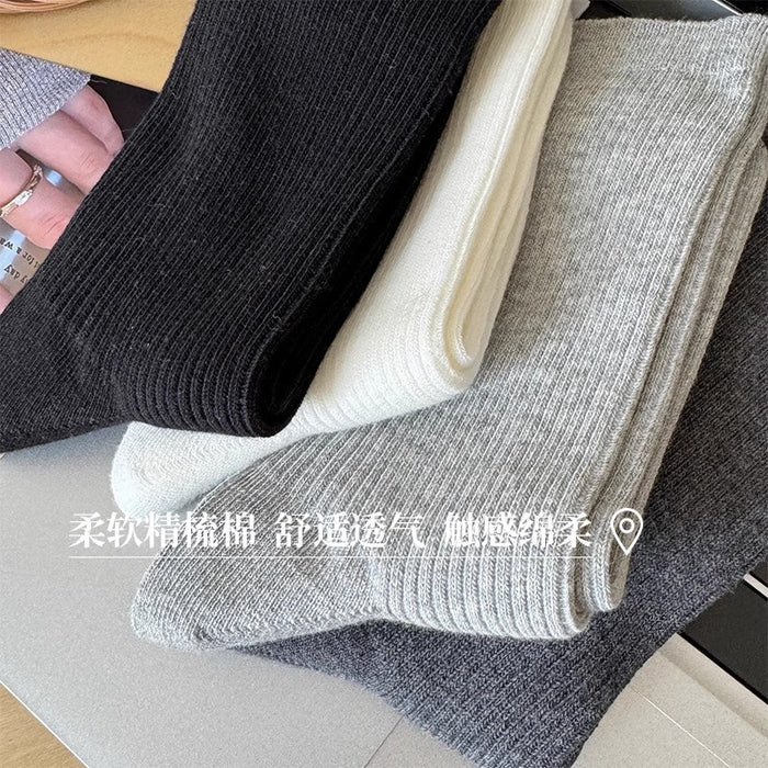 Wholesale Socks Thin Stacked Socks Simple and Casual High Tube Socks