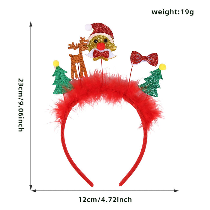 Wholesale Christmas Cartoon F Hair Hoop Plastic Reindeer Snowflake Headband Holiday Party Hair Accessory