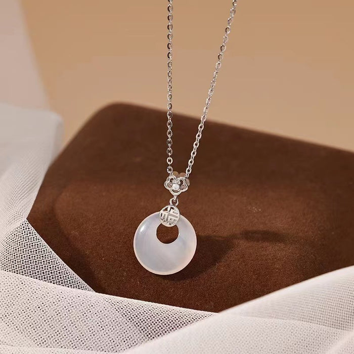 Wholesale Titanium steel necklace with micro inlaid zircon, light luxury, niche, collarbone chain, high-end, versatile accessory