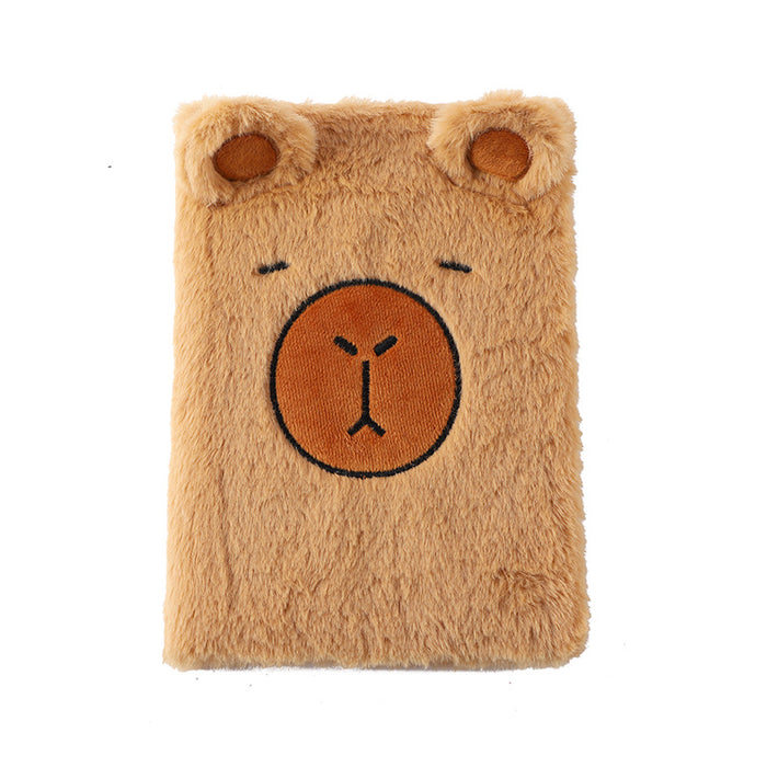 Wholesale Cartoon plush notebook new cute children' s notepad handmade plush hand ledger