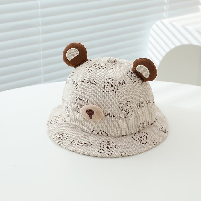 Wholesale Fleece Lined Kids Bucket Hat With Bee Pattern Autumn Casual Chic