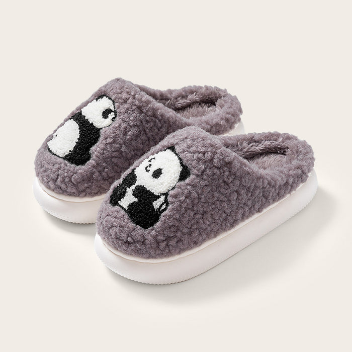 Wholesale Cotton slippers autumn and winter Boys Girls bear slippers home shoes kids furry slippers