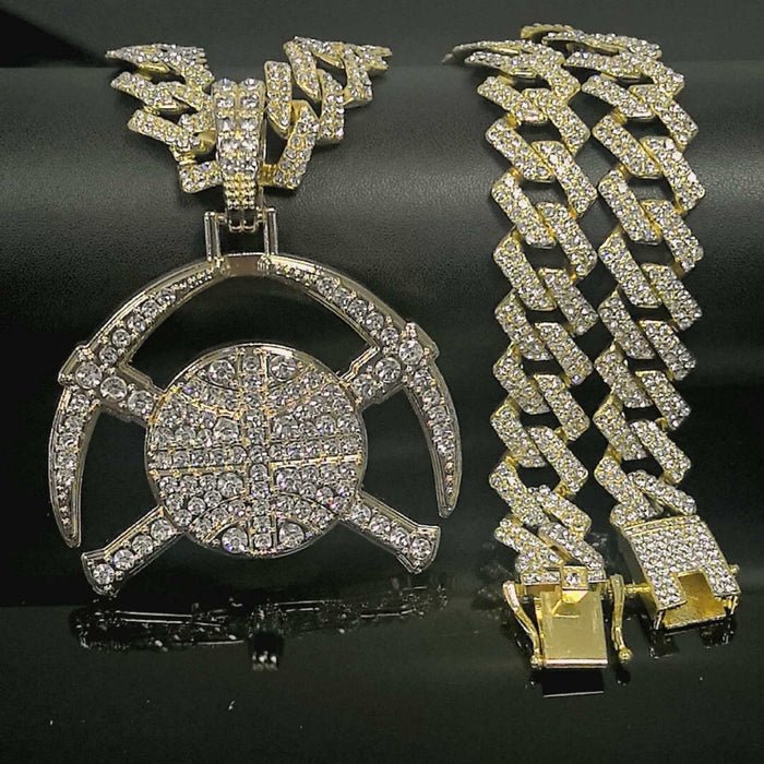 Wholesale Cuban Chain Diamond-Encrusted Necklace