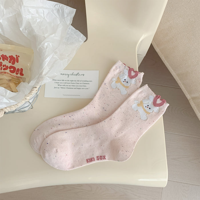 Wholesale Cartoon socks, cute mid tube cotton socks