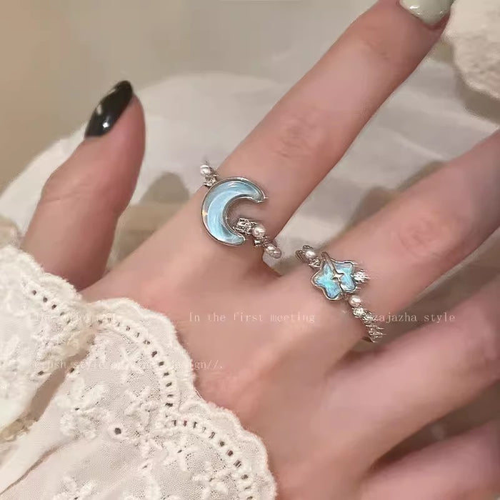 Wholesale Open mouth ring, female niche, high-end couple, index finger ring, exquisite and adjustable ring