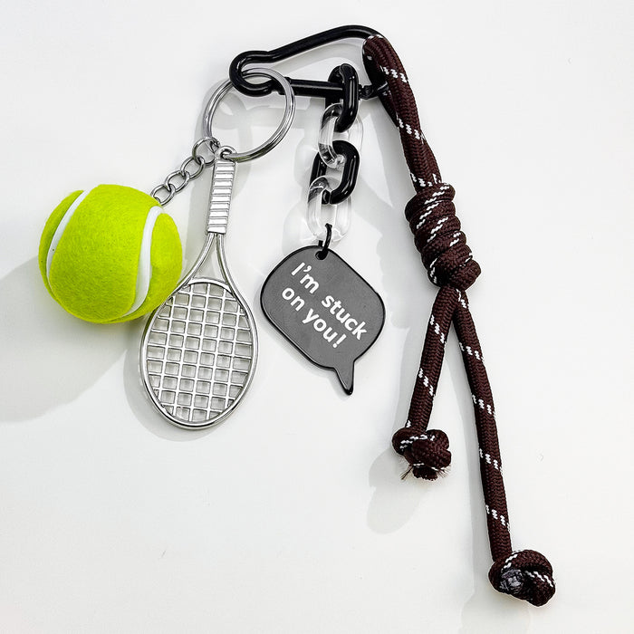 Wholesale Multicolor Golf Volleyball Baseball Badminton weave Keychain