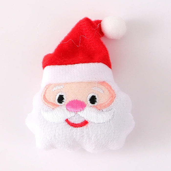 Wholesale Christmas Brooch Cute Plush Christmas Accessories Cartoon Pin Decorations Clothing Accessories