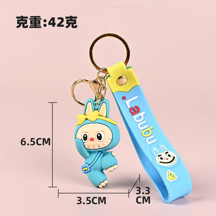 Wholesale PVC Soft Rubber Cartoon Keychain 3D Doll Bag Charm for Students Backpack Decorative MOQ≥10