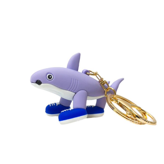Wholesale Keychain, wooden stick, shark running shoe pendant