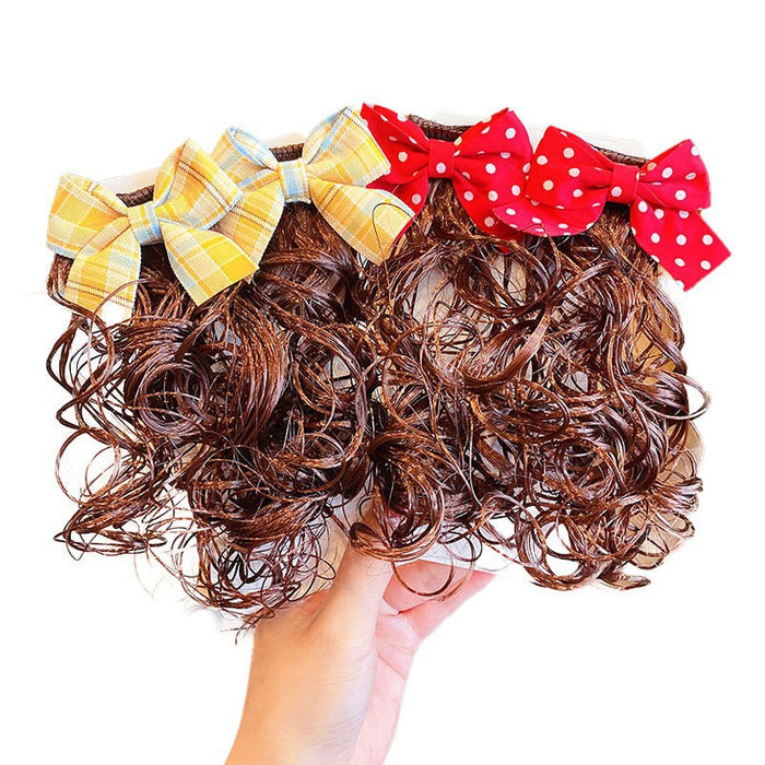 Wholesale Plastic Children's Bow Wig Hair Clips JDC-HC-Linx002